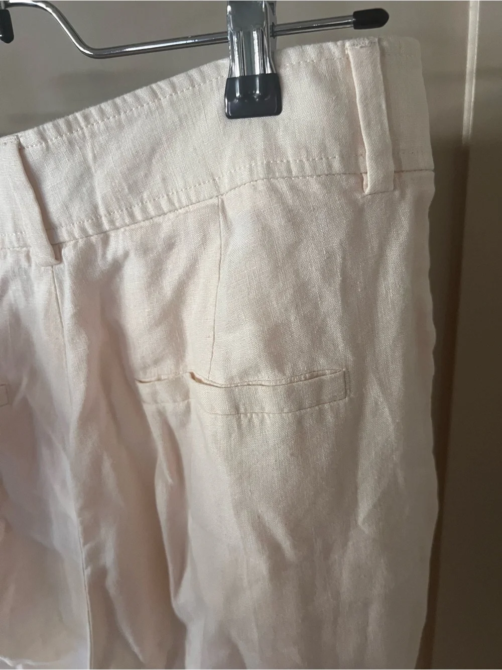 Everlane Wide-Leg Linen Trouser in Light Cream